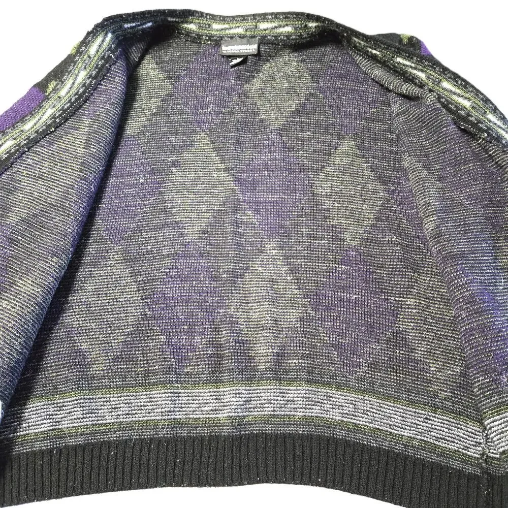 Expressions International Sz Large Diamond Pattern Knit Sweater